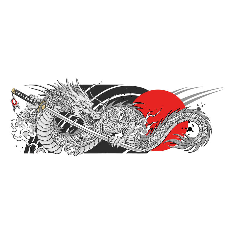 Adesivo Carro Tuning Dragão Japonês 189x70cm - Poder E Arte