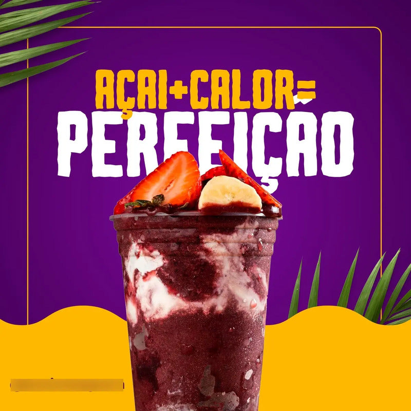 Adesivo De Açaí Gigante 140cm - Destaque Seu Produto E Venda