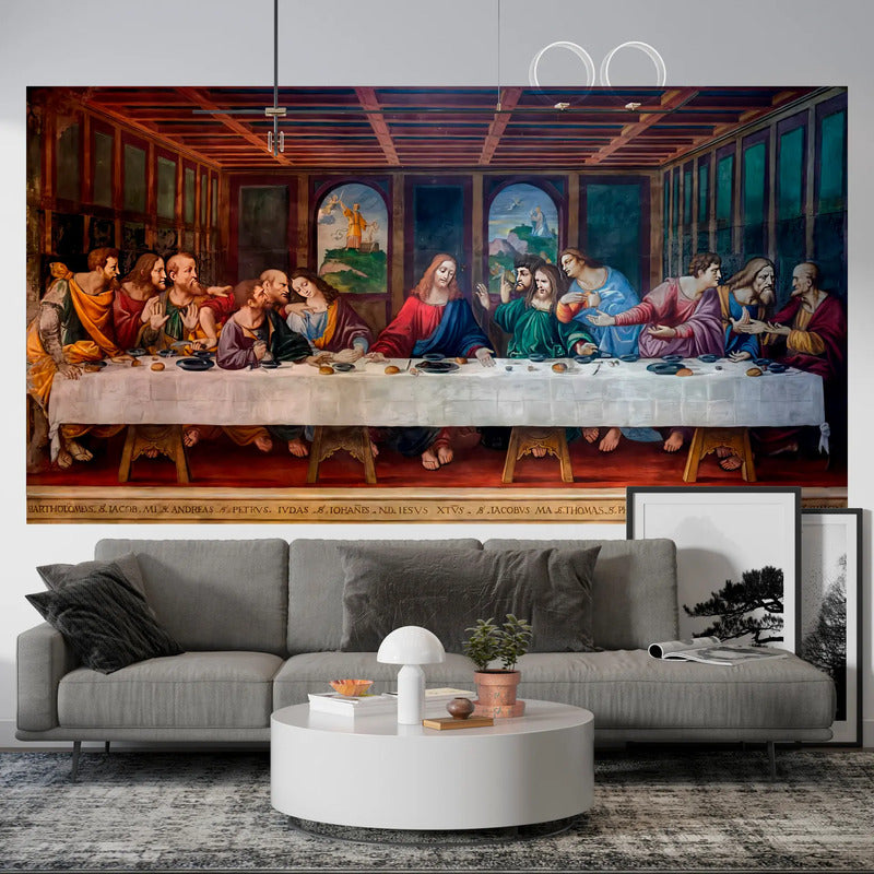 Adesivo Última Ceia 215x115cm - Jesus E Os Doze Discípulos
