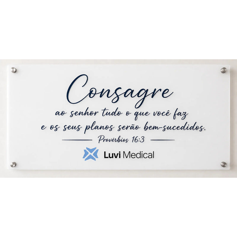 Placa Painel De Acrílico Logo Personalizada 100x90 Personalizado