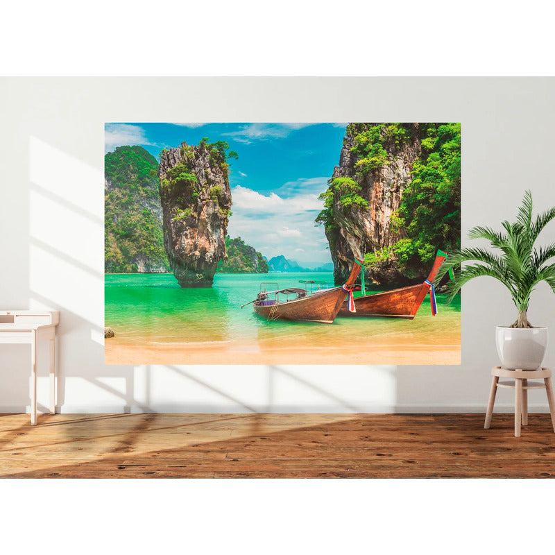 Adesivo Papel De Parede Praia 140x100cm De Alta Resolução
