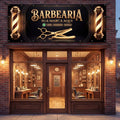 Banner Barbearia 200x80 - Inclua Sua Marca E Whatsapp Grátis