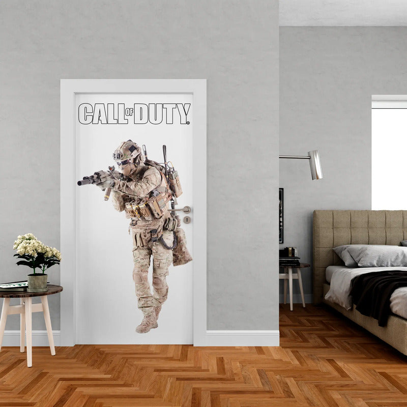 Adesivo De Porta Call Of Duty - Mostre Sua Paixão Pelo Cod