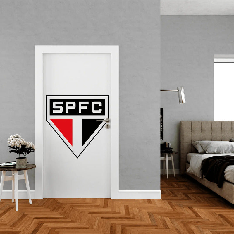 Adesivo De Porta São Paulo - Vista Seu Espaço De Tricolor Adesivo De Porta São Paulo A Força Do Tricolor