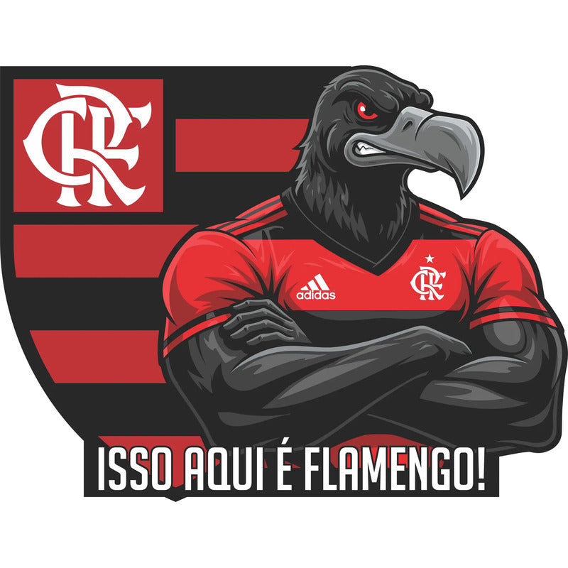 Adesivo Flamengo Urubu - Paixão E Raça Em 156x120 Cm