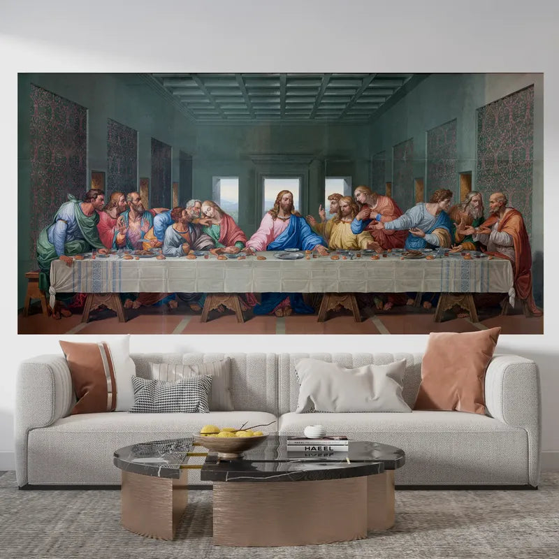 Adesivo Última Ceia 215x115cm - Jesus E Os Doze Discípulos