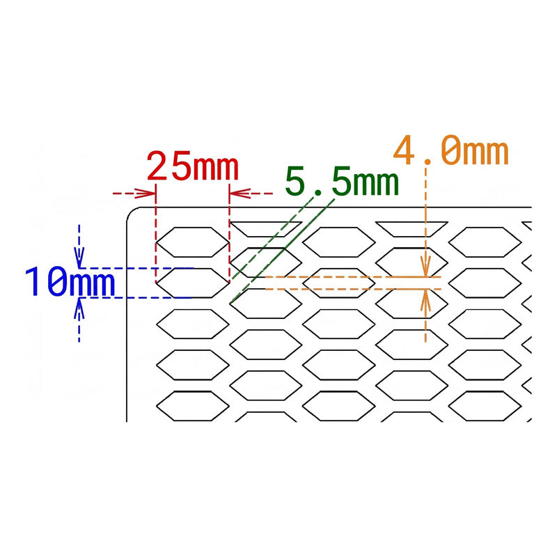 Tela Grade Colmeia Automotiva Mk1 Universal 150x30 Cm Preta