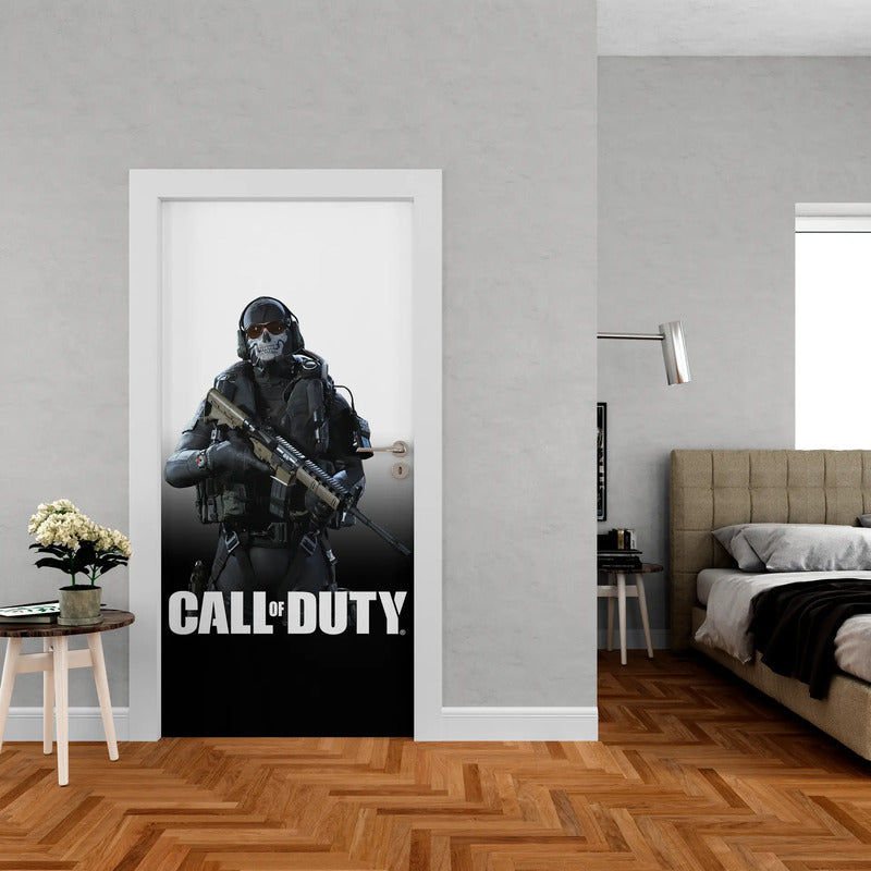 Adesivo De Porta Call Of Duty - Mostre Sua Paixão Pelo Cod