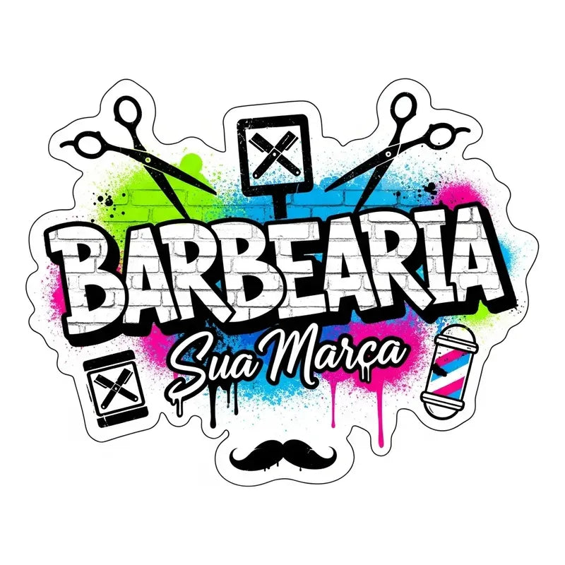 Adesivo Barbearia Gigante 140cm - Diversos Modelos