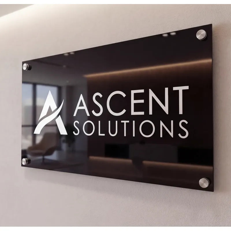 Placa Acm 100x50cm Personalizada Com Fixadores Inox Placa Em Acm Com A Sua Logo