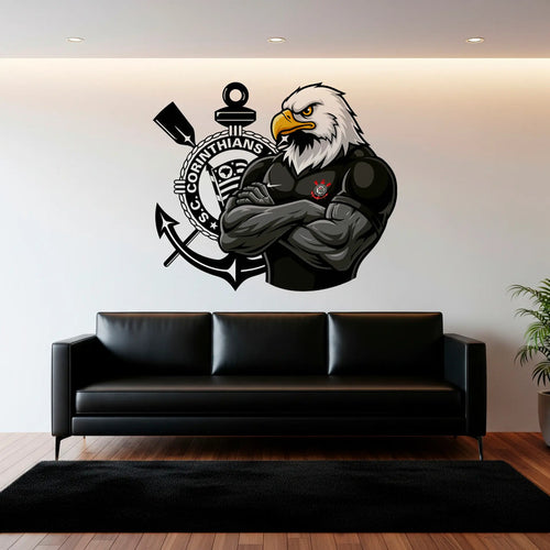 Adesivo Corinthians Gavião - Carro Parede Vidro 100x85 Cm