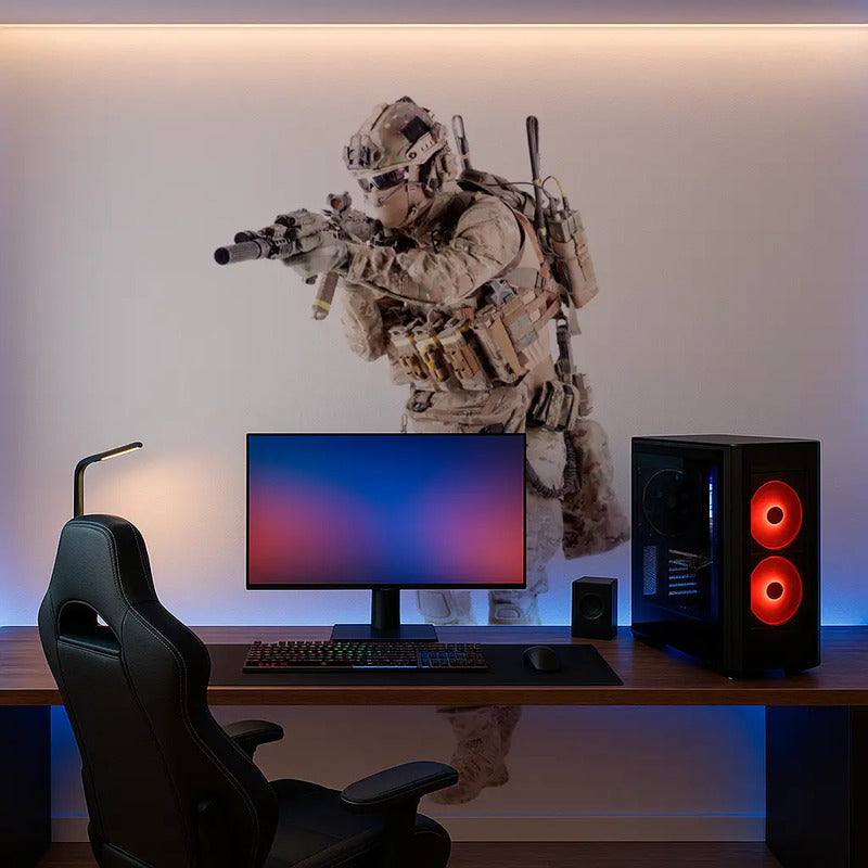Adesivo Gamer Call Of Duty Gigante 140x113cm + Logo Do Cod