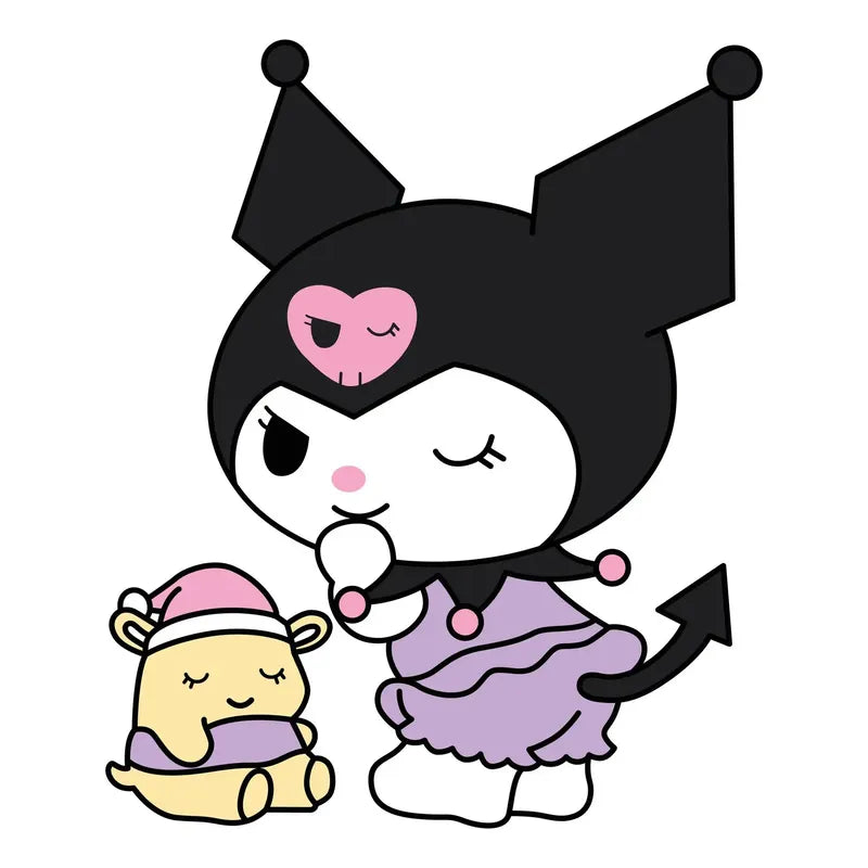 Adesivo Kuromi Sanrio 140x120cm - Altissima Resolução Kuromi Sanrio