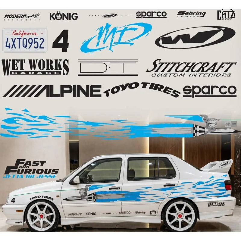 Adesivo Volkswagen Jetta Jesse Velozes E Furiosos Kit