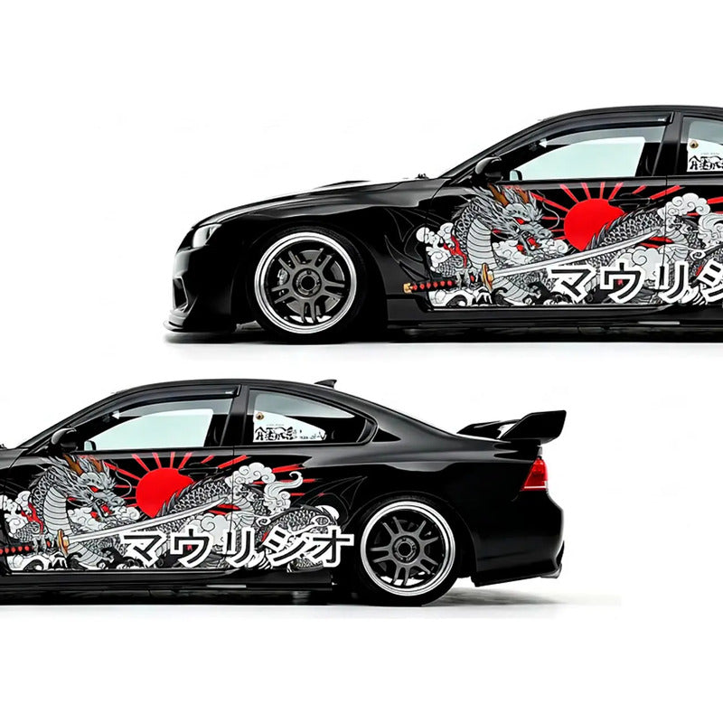 Adesivo Carro Tuning Dragão Japonês 189x70cm - Poder E Arte