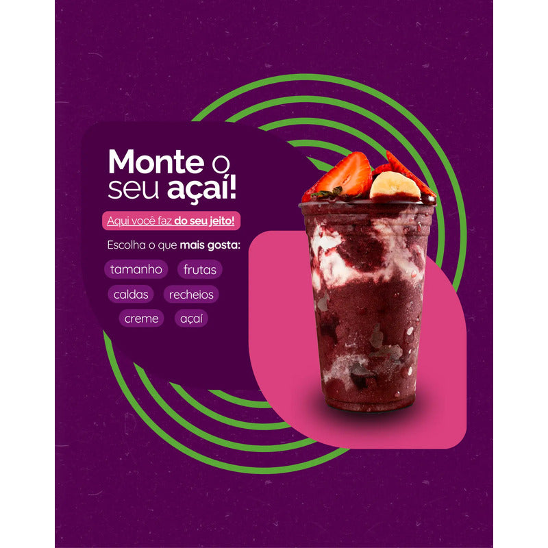 Adesivo De Açaí Gigante 140cm - Destaque Seu Produto E Venda
