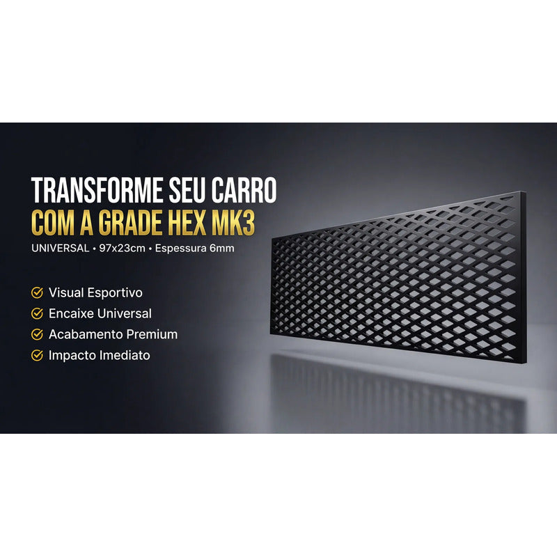 Tela Grade Universal Hex Mk3 100x25cm Preta Preta