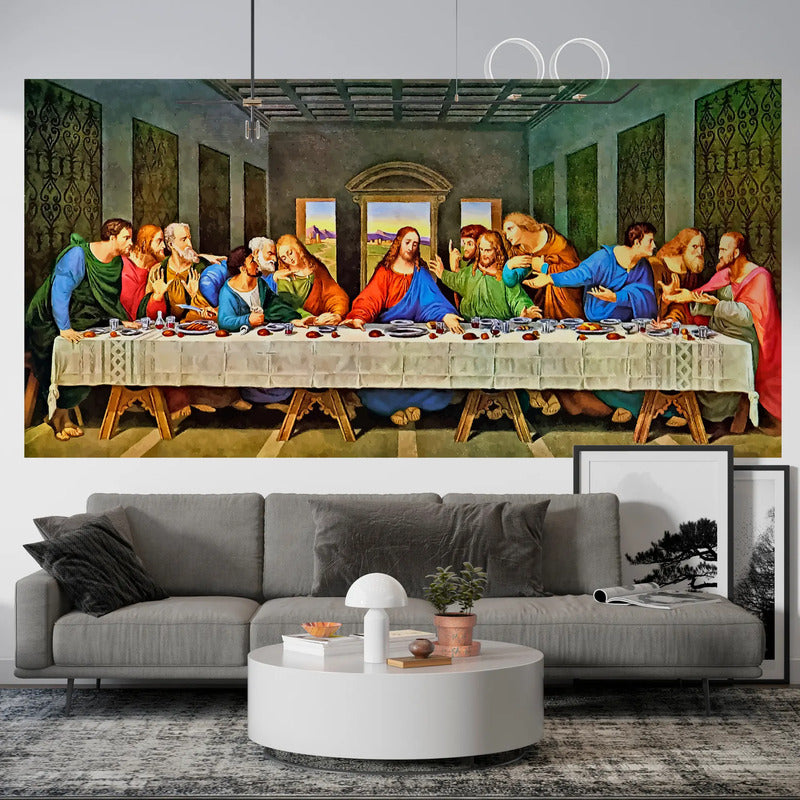 Adesivo Última Ceia 215x115cm - Jesus E Os Doze Discípulos