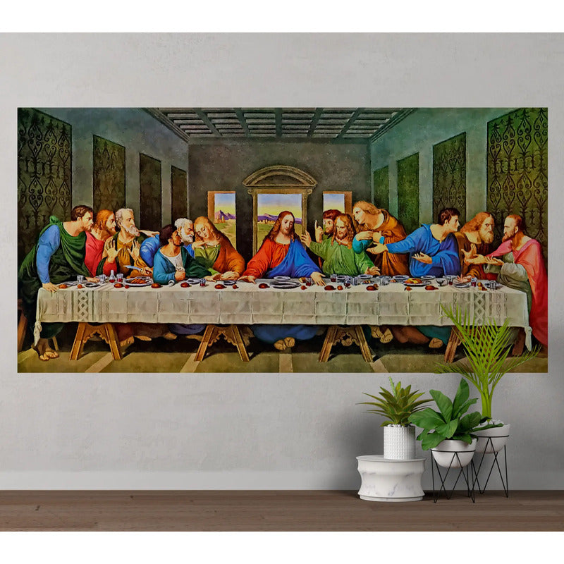 Adesivo Última Ceia 215x115cm - Jesus E Os Doze Discípulos