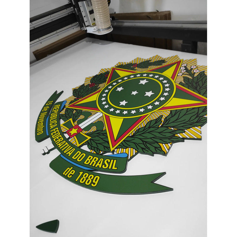Logo Pvc 20mm Alto Relevo 120cm Fachada + Pintura Automotiva Logo Em Alto Relevo 20mm