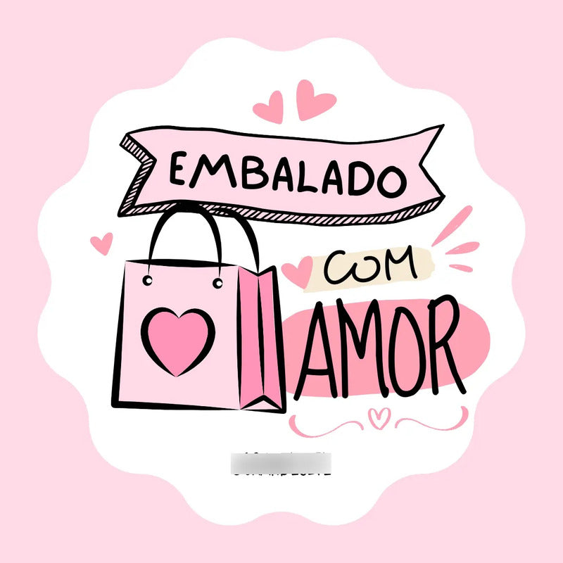 300 Etiquetas Personalizadas Com Sua Logo Alta Resolução Personalizado 5x5 Cm