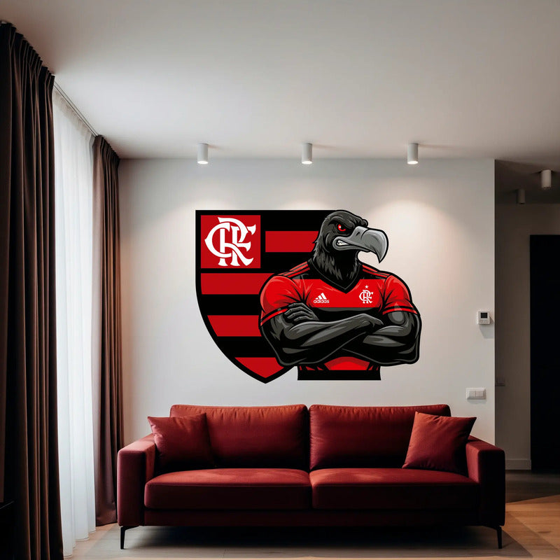 Adesivo Flamengo Urubu - Paixão E Raça Em 156x120 Cm