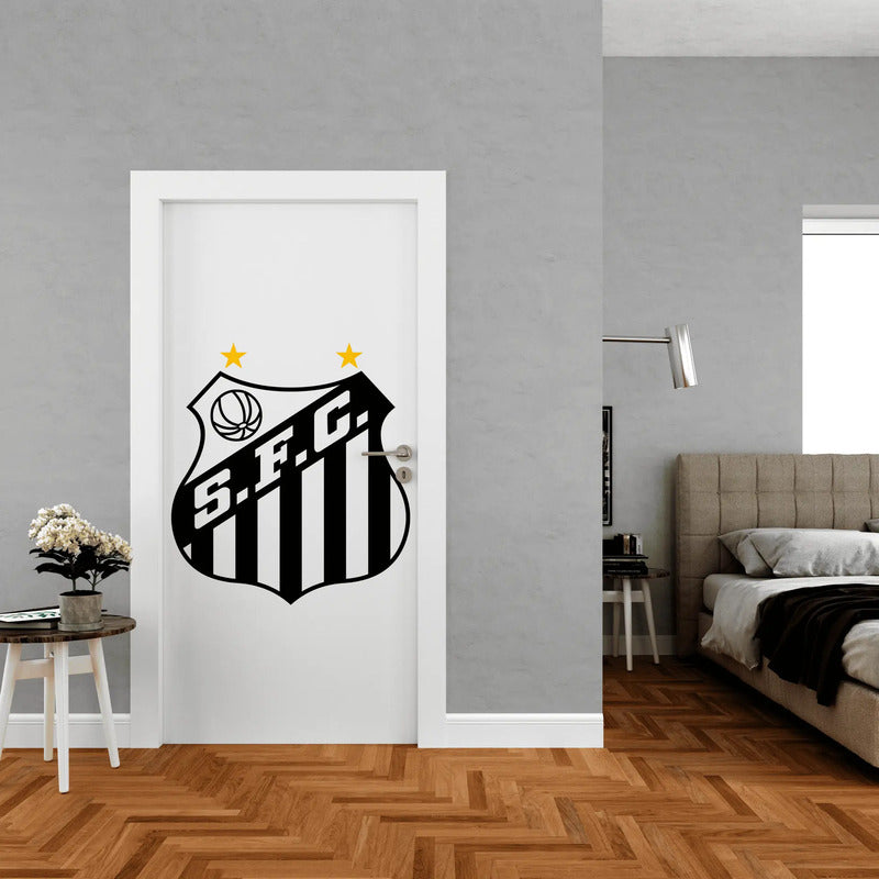 Adesivo De Porta Santos - Sua Entrada Com O Orgulho Santista Adesivo De Porta Santos - Identidade Santista