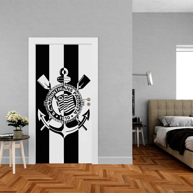 Adesivo Para Porta Corinthians Decoração Do Timão Imponente