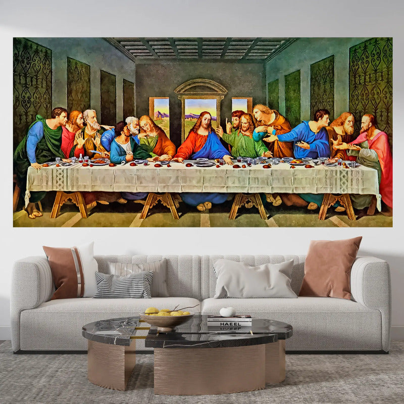 Adesivo Última Ceia 215x115cm - Jesus E Os Doze Discípulos