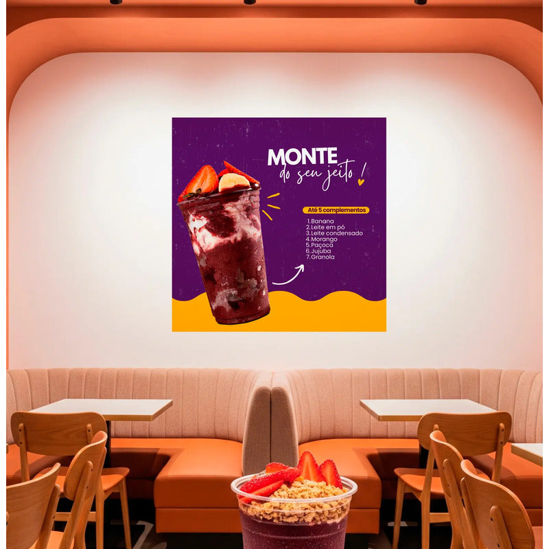 Adesivo De Açaí Gigante 140cm - Destaque Seu Produto E Venda