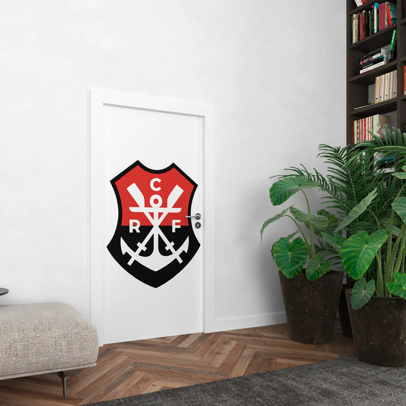 Adesivo De Porta Flamengo Remo - Decore Com Raça Rubro-negra