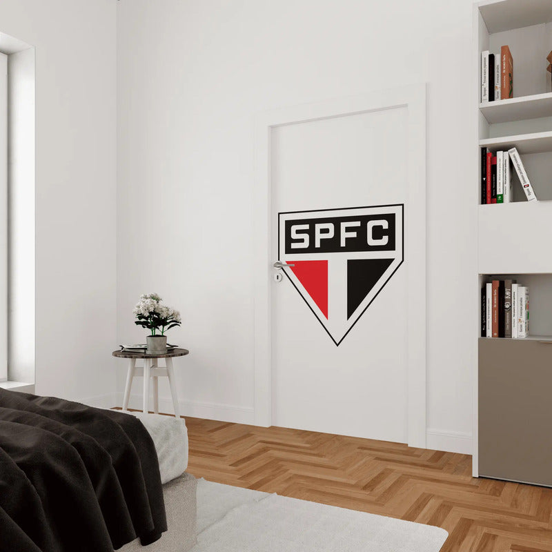 Adesivo De Porta São Paulo - Vista Seu Espaço De Tricolor Adesivo De Porta São Paulo A Força Do Tricolor