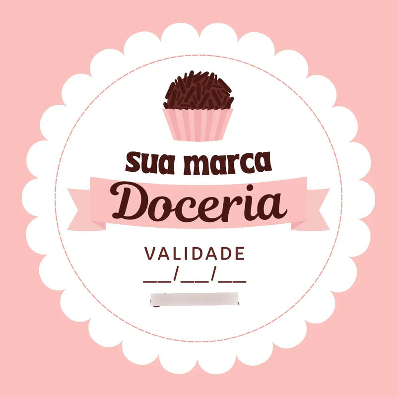 600 Etiquetas Personalizadas + Criação Do Design Da Sua Logo Personalizado