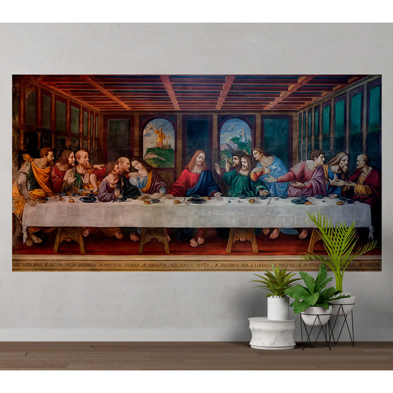 Adesivo Última Ceia 215x115cm - Jesus E Os Doze Discípulos