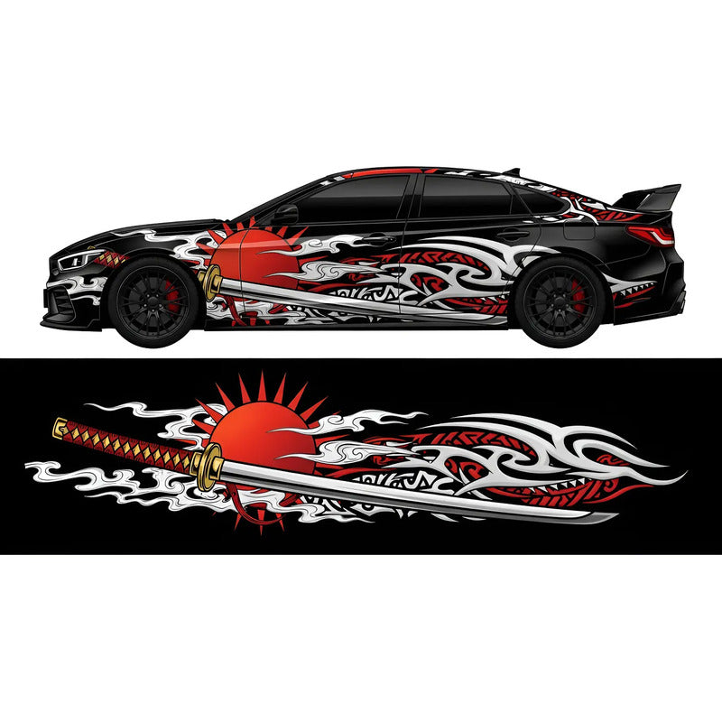 Adesivo Carro Tuning Dragão Japonês 189x70cm - Poder E Arte