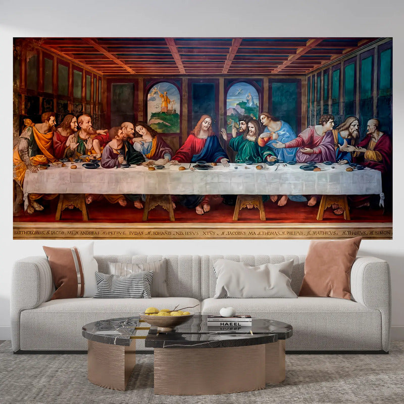 Adesivo Última Ceia 215x115cm - Jesus E Os Doze Discípulos