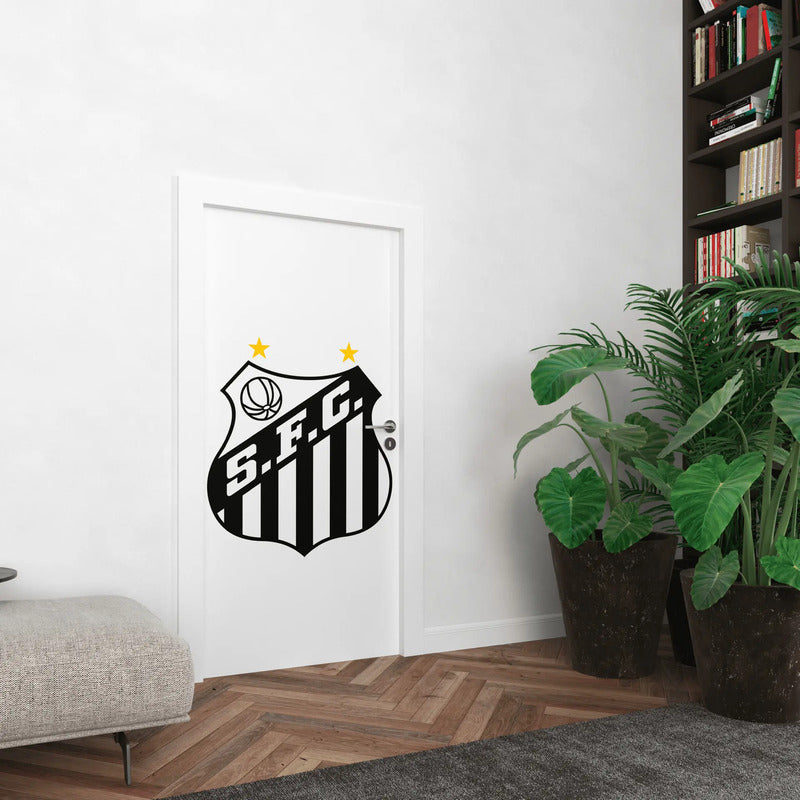 Adesivo De Porta Santos - Sua Entrada Com O Orgulho Santista Adesivo De Porta Santos - Identidade Santista