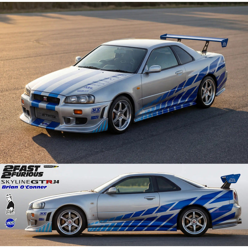 Adesivo Skyline R34 Brian - Velozes E Furiosos
