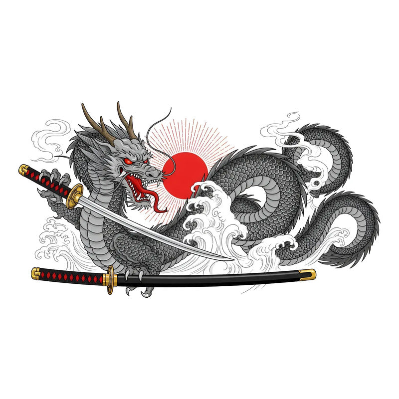 Adesivo Carro Tuning Dragão Japonês 189x70cm - Poder E Arte