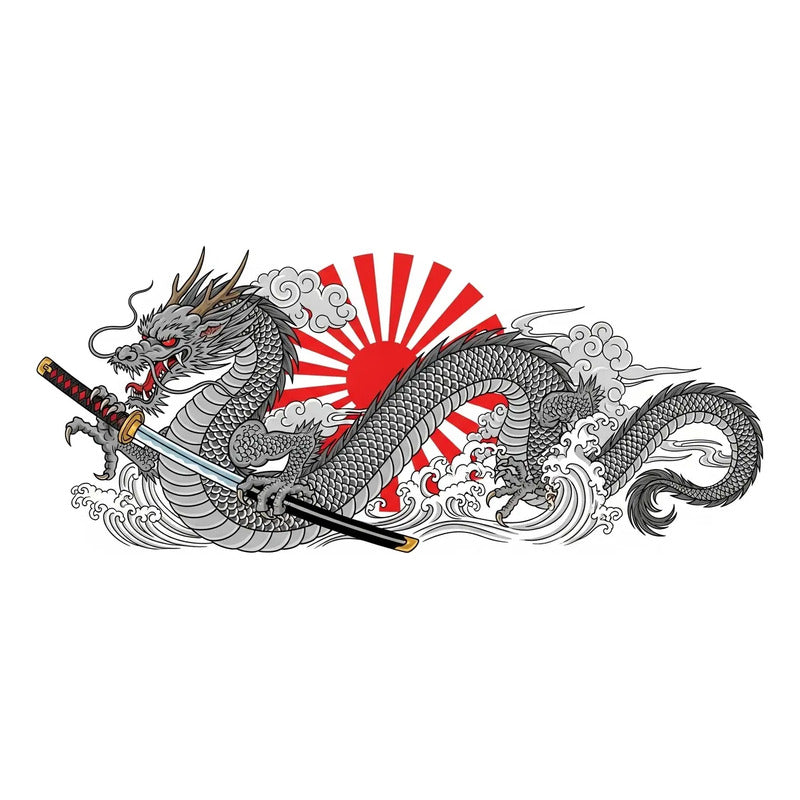 Adesivo Carro Tuning Dragão Japonês 189x70cm - Poder E Arte