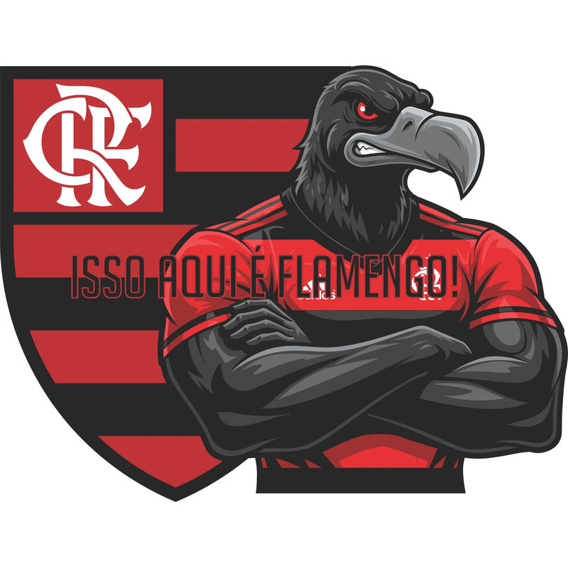 Adesivo Flamengo Urubu - Paixão E Raça Em 156x120 Cm