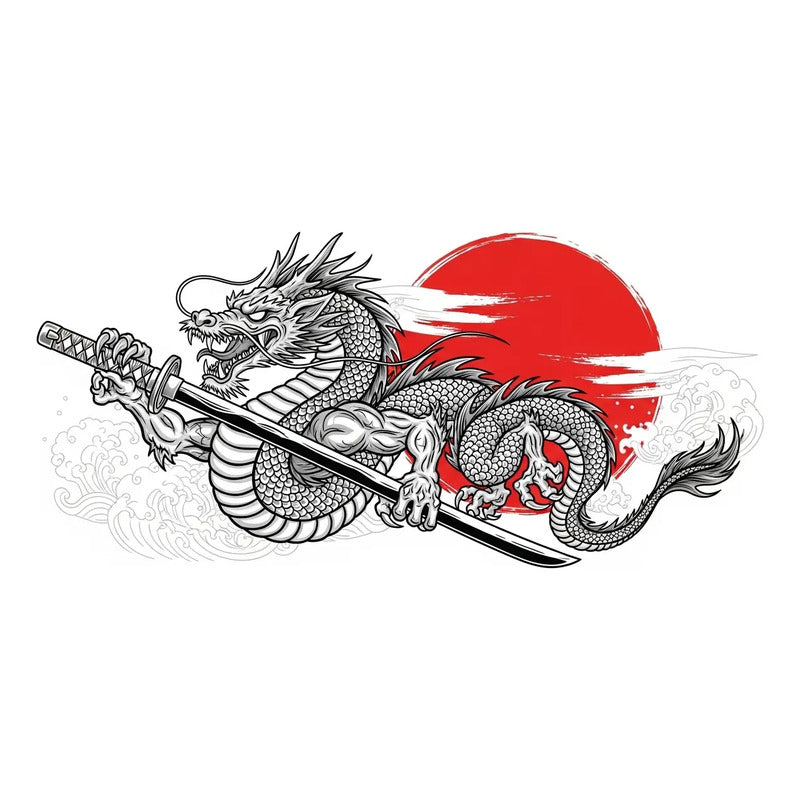 Adesivo Carro Tuning Dragão Japonês 189x70cm - Poder E Arte