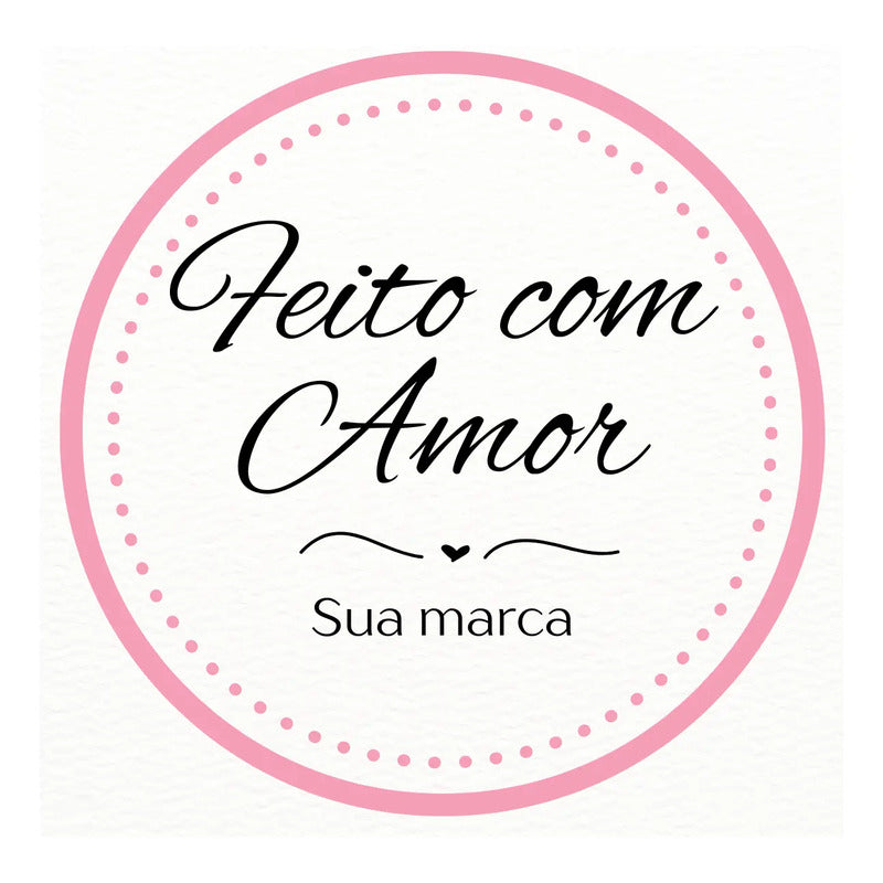 300 Etiquetas Personalizadas Com Sua Logo Alta Resolução Personalizado 5x5 Cm