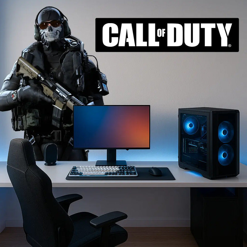 Adesivo Gamer Call Of Duty Gigante 140x113cm + Logo Do Cod