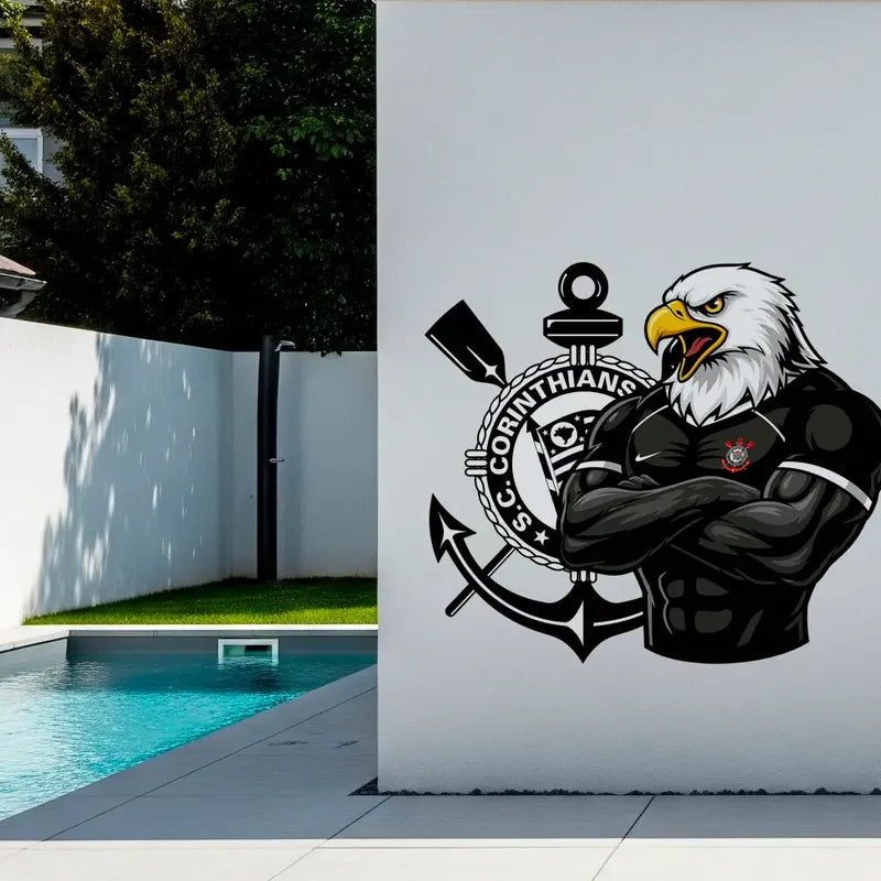 Adesivo Corinthians Gavião - Lançamento Exclusivo 131x120 Cm