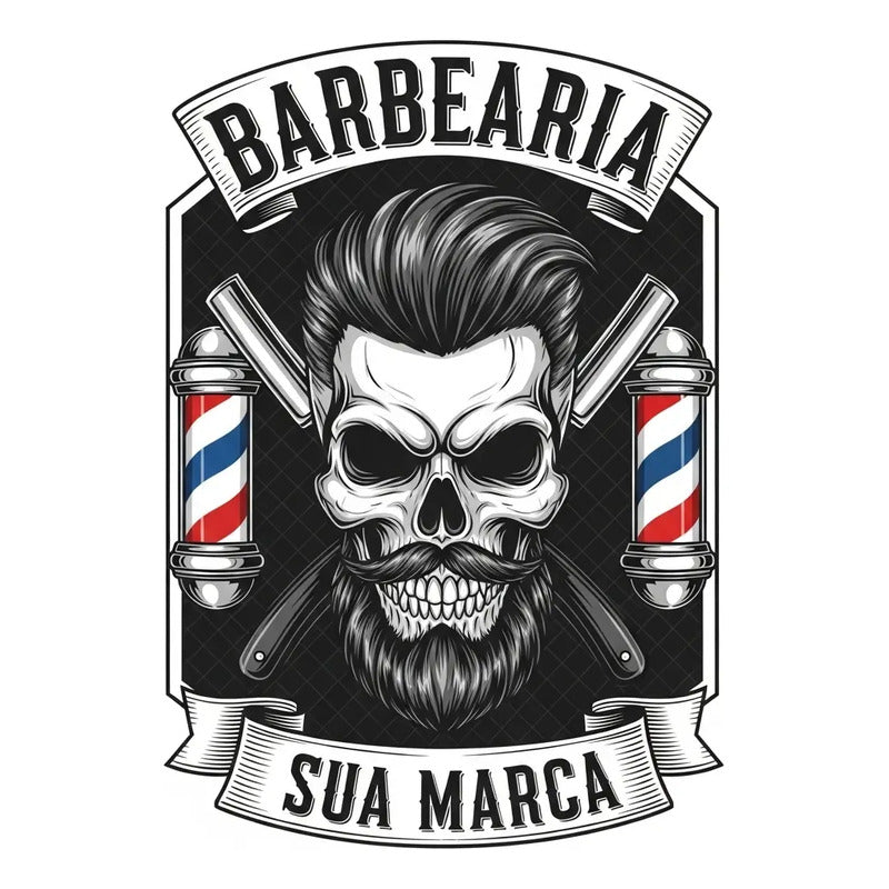 Adesivo Barbearia Gigante 140cm - Diversos Modelos