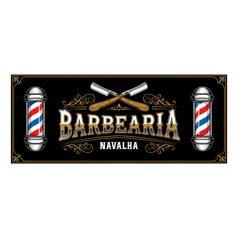 Banner Barbearia 150cm - Inclua Sua Marca E Whatsapp Grátis
