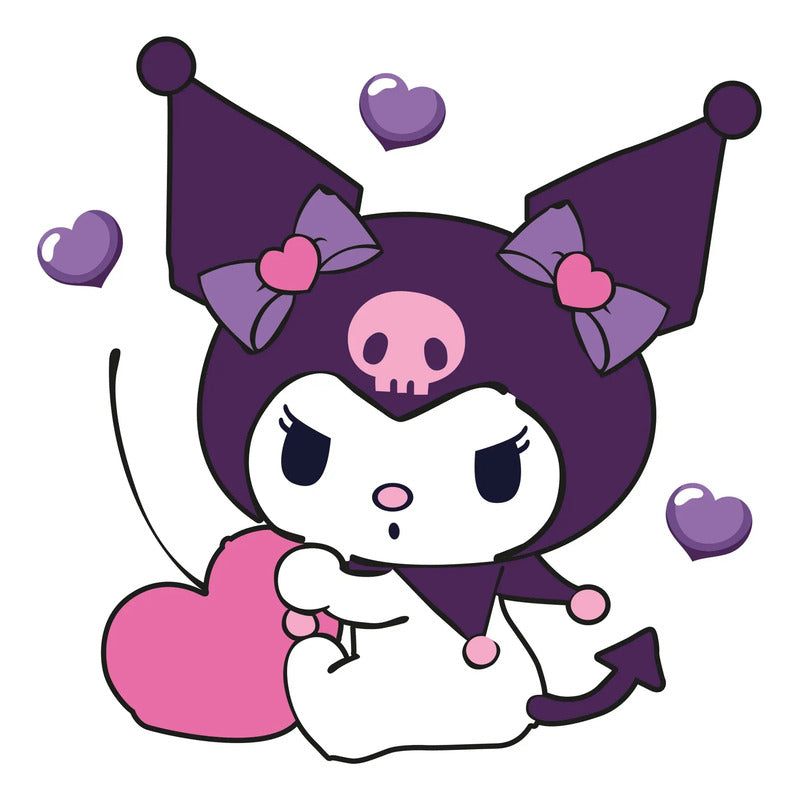 Adesivo Kuromi Sanrio 140x120cm - Altissima Resolução Kuromi Sanrio