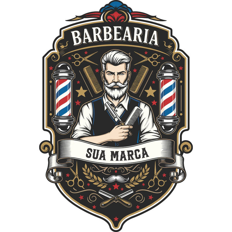 Adesivo Barbearia Gigante 140cm - Diversos Modelos