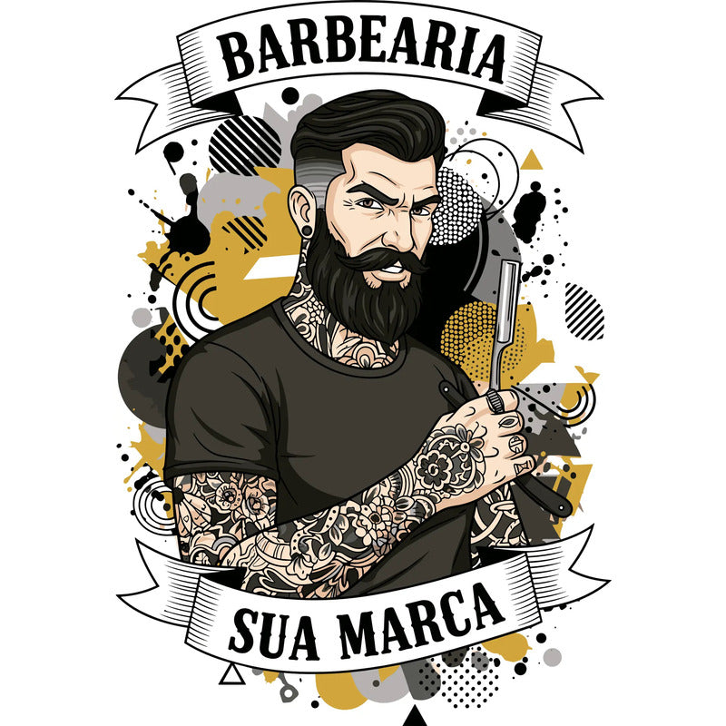 Adesivo Barbearia Gigante 140cm - Diversos Modelos